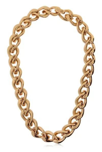 Tory Burch Wishbone Chain Necklace In Gold