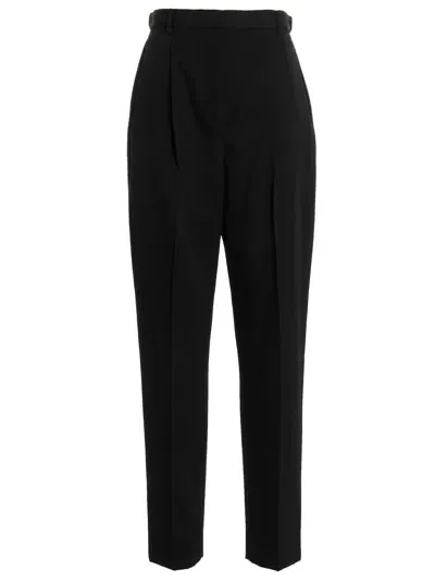 Tory Burch Wool Twill Pants In Black