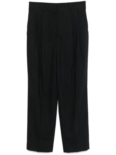 Toteme Main Wide Leg Trousers In Black