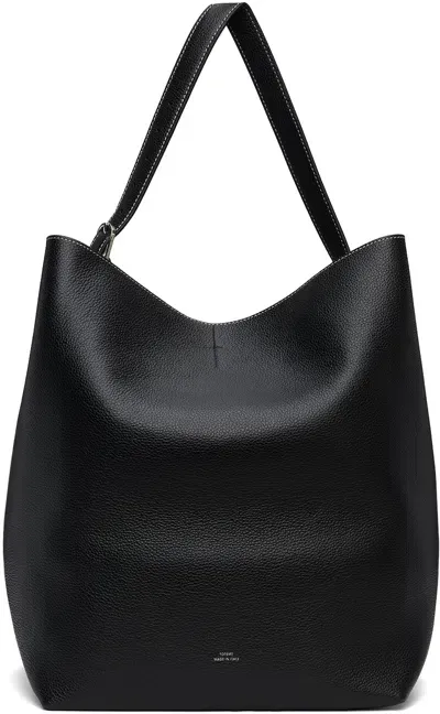 Totême Black Belted Tote In 001 Black