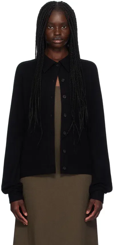 Totême Black Raglan-sleeve Cardigan In 001 Black