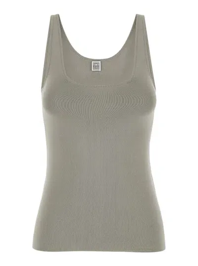 Totême Compact Knit Tank In Grey