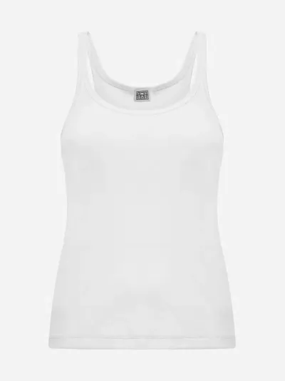 Totême Toteme Scoop Neck Tank Top In White