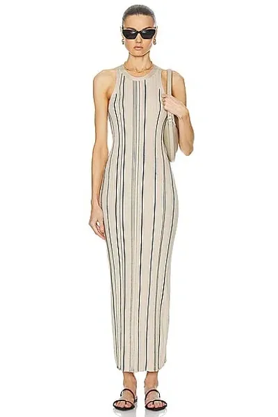 Totême Curved Rib Tank Dress In Cream