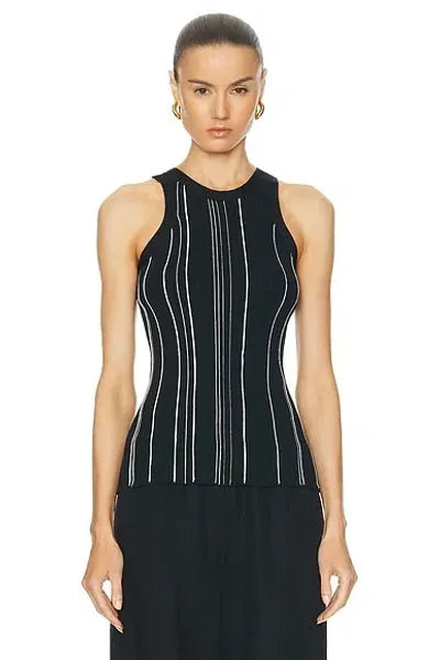 Totême Espera Ribbed Tank Top In Black