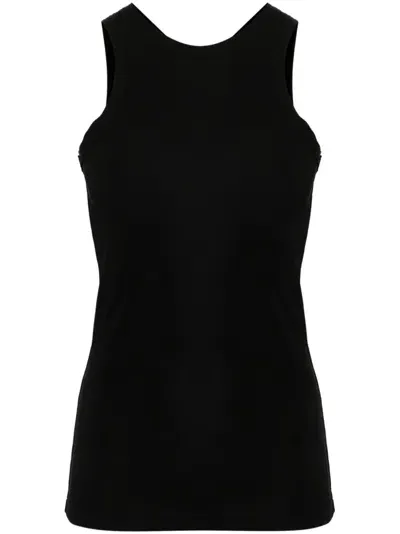 Totême Fluid Jersey Viscose Blend Tank Top In Black