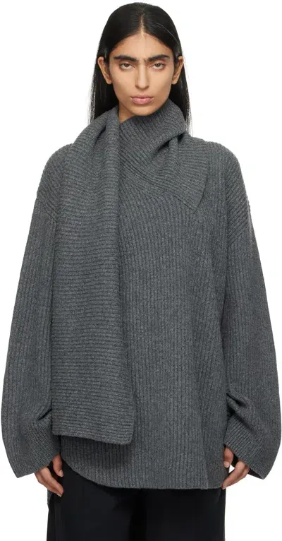 Totême Sweatshirt Toteme Woman Color Grey In Grau