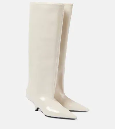 Totême Leather Knee-high Boots In White