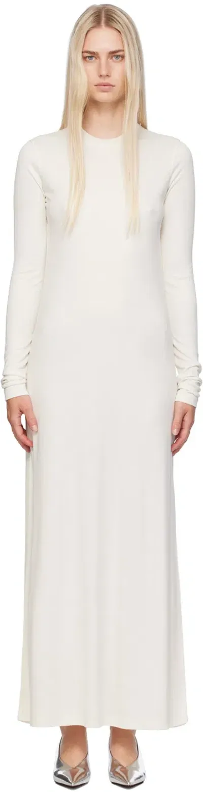 Totême Dropped-shoulder Crepe Maxi Dress In 188 Meringue