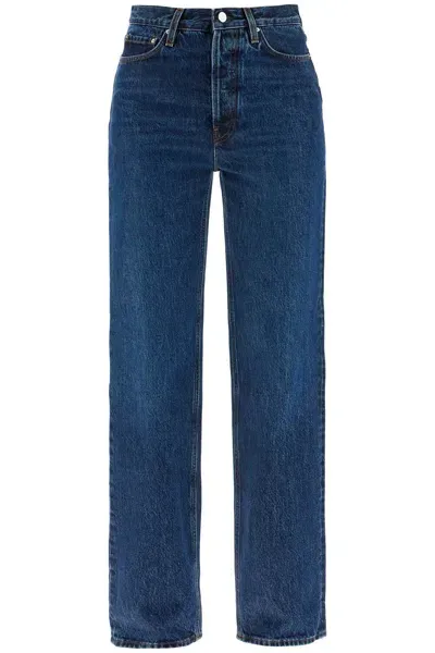 Totême Organic Denim Classic Cut Jeans In Blue