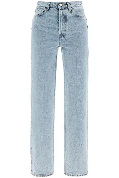 Totême Organic Cotton Denim Classic Cut Jeans In Blue