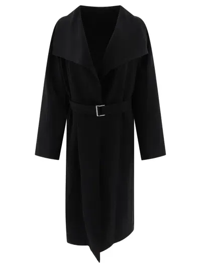 Totême Signature Twill Coats In Black