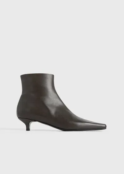 Totême 55mm The Heeled Sock Leather Boots In Bark