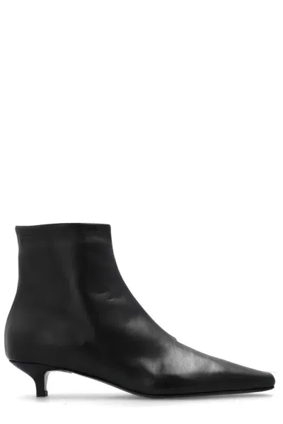 Totême The Slim Pointed-toe Ankle Boots In Black