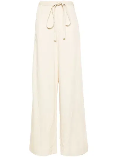 Totême Toteme Tie-waist Fluid Trousers In White