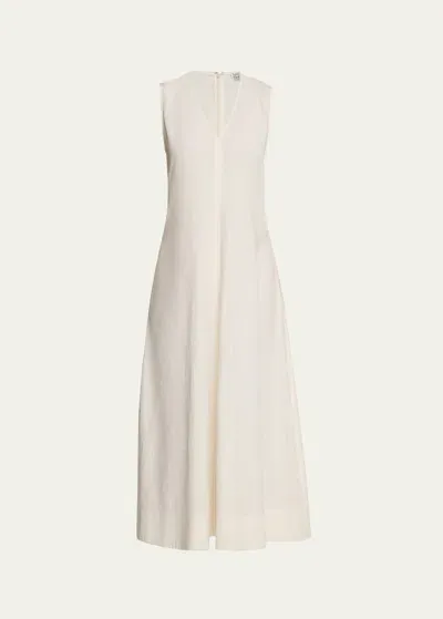 Totême Twist Drape Maxi Dress In Light/pastel Pink