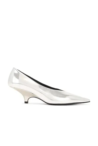 Totême Wedge Heel Pumps In Mirror Silver