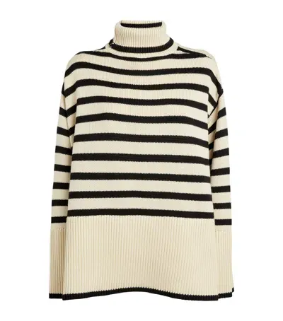 Totême Wool-cotton Striped Sweater In Neutral