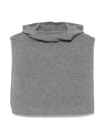 Totême Wool Hooded Bib In Grey