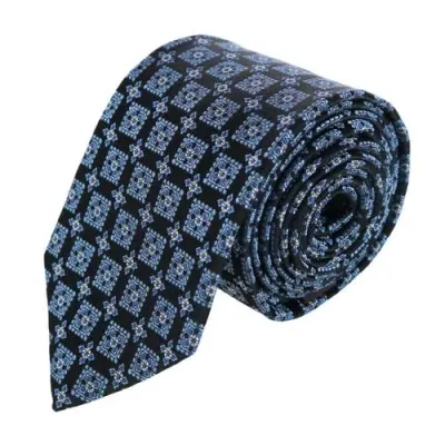 Trafalgar Azzimato Diamond Stately Silk Necktie In Blue