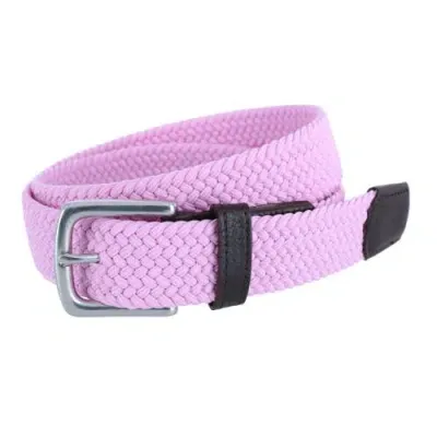 Trafalgar Riverside Solid Stretch Weave Belt In Pink