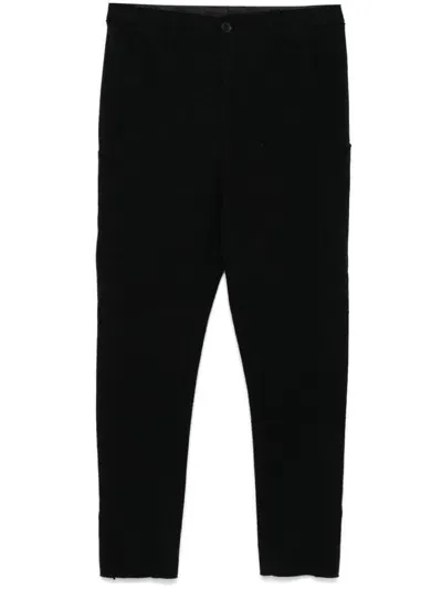 Transit Boiled-wool Chino Trousers In Black