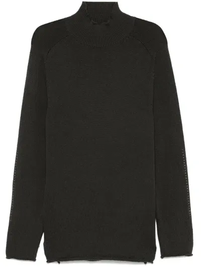 Transit Contrasting-stitch Virgin Wool Sweater In Grey