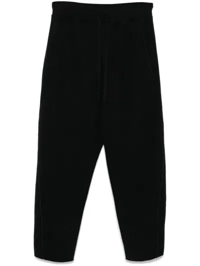 Transit Cropped Boiled-wool Trousers In Schwarz