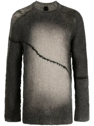 Transit Faded-effect Intarsia-knit Jumper In Grey