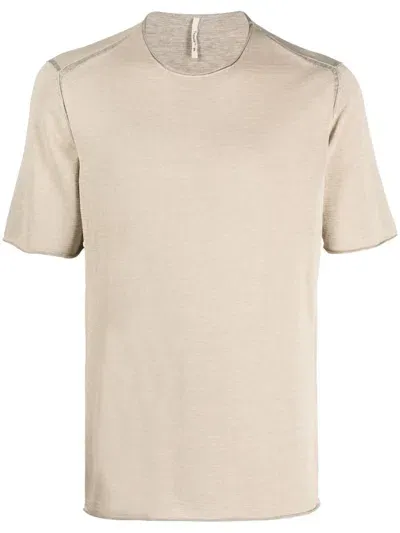 Transit Raw-cut Crew-neck T-shirt In Nude