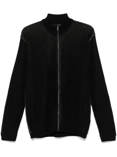 Transit Ribbed-knit Cardigan In Black