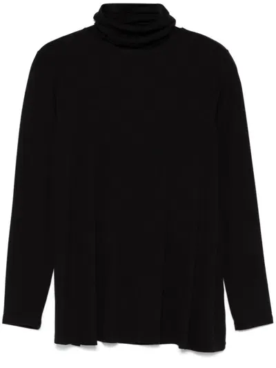 Transit Roll-neck Top In Black