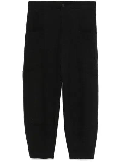 Transit Virgin Wool Trousers In Black