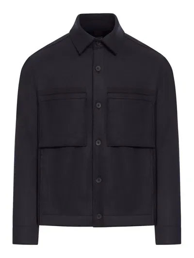 Transit Wool Shirt In Black