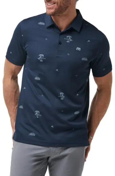 Travismathew Beach Creature Polo In Total Eclipse