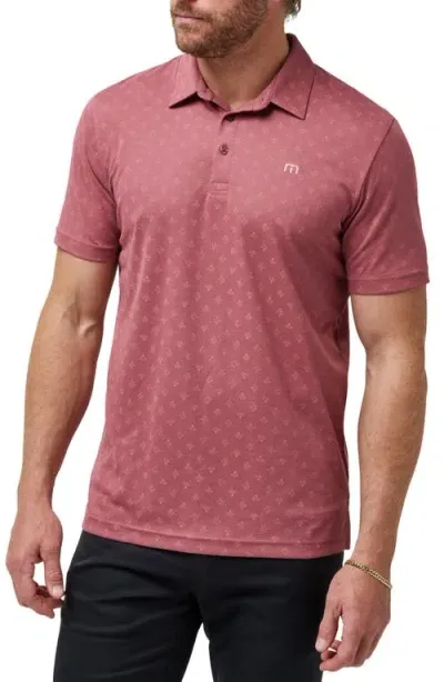 Travismathew Final Answer Polo In Roan Rouge