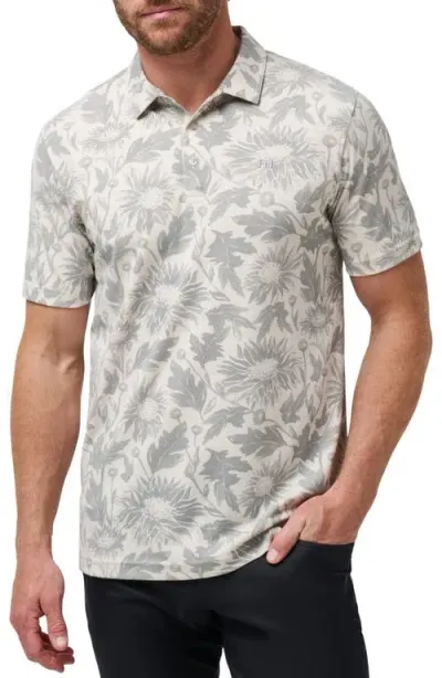 Travismathew Sandstone Print Polo In Moonbeam