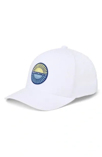 Travismathew Touching Down Snapback Baseball Cap In White