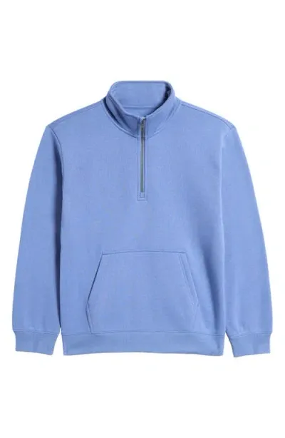 Treasure & Bond Kids' Half Zip Sweatshirt In Blue Colony