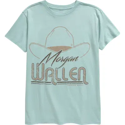 Treasure & Bond Kids' Oversize Cotton Graphic T-shirt In Blue Raindrop Morgan Wallen