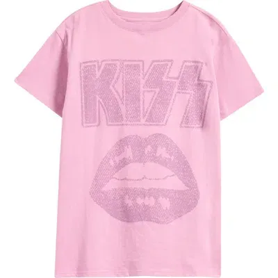 Treasure & Bond Kids' Oversize Cotton Graphic T-shirt In Purple Victoria Kiss