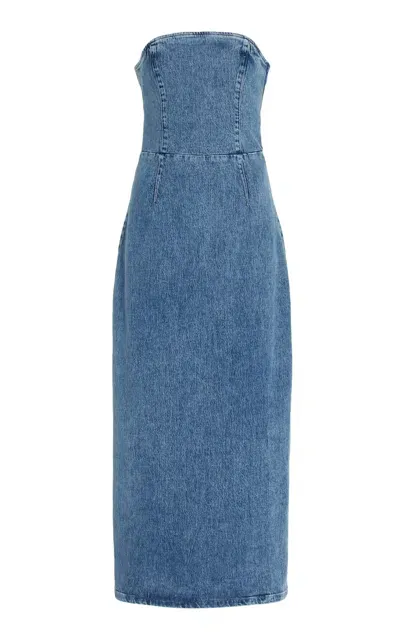 Triarchy Frenchie Denim Dress In Blue