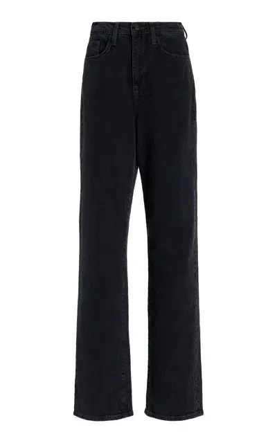 Triarchy Ms.  Rigid High-rise Straight-leg Jeans In Black