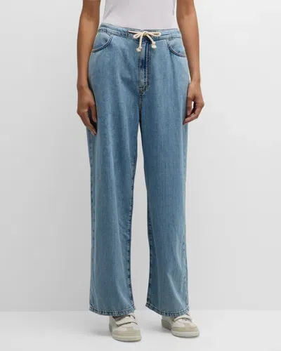 Triarchy Nesta Drawstring Jeans In Prime Indigo