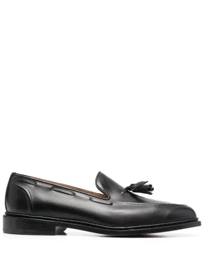 Tricker's Leather Moccasin In Black