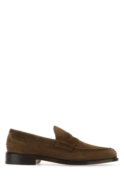 Tricker's Camel Suede Adam Loafers In Newbrown