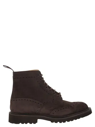 Tricker's Men's Stow - Suede Laced Boot In Coffee