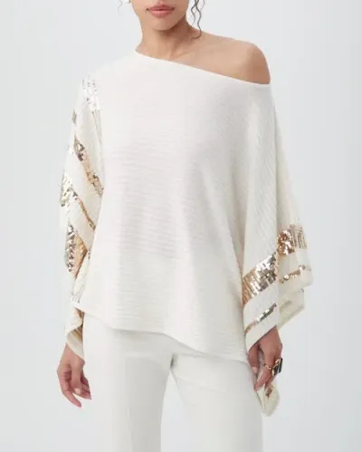 Trina Turk Adela Wrap In Winter White/gold