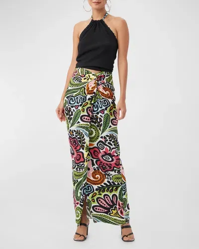 Trina Turk Alodia Printed Wrap Skirt In Multi