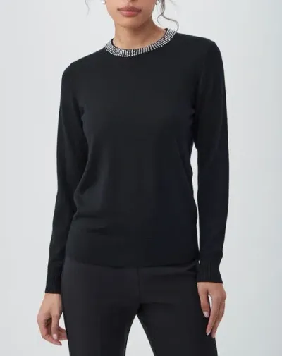 Trina Turk Laelia Crewneck In Black